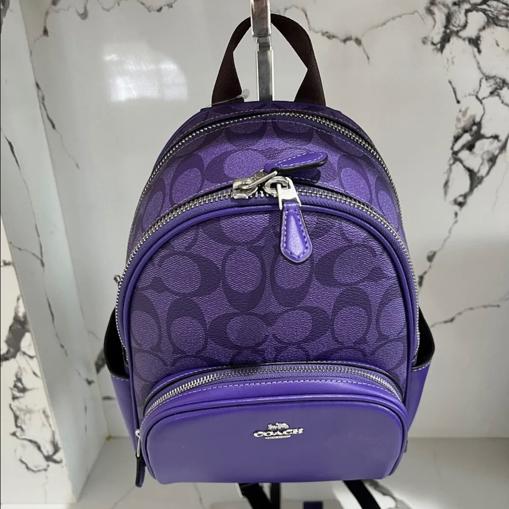 COPY - Coach Mini Court Backpack in Signature Canvas